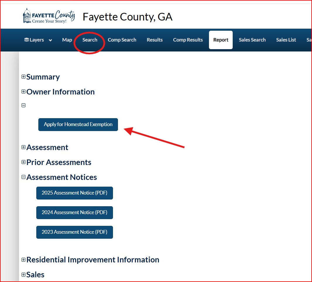 screenshot homestead app button
